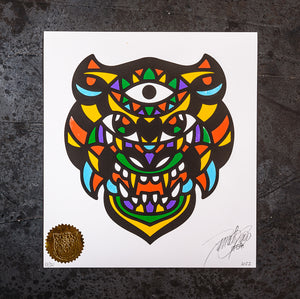 Tigre de 06 cores | Serigrafia
